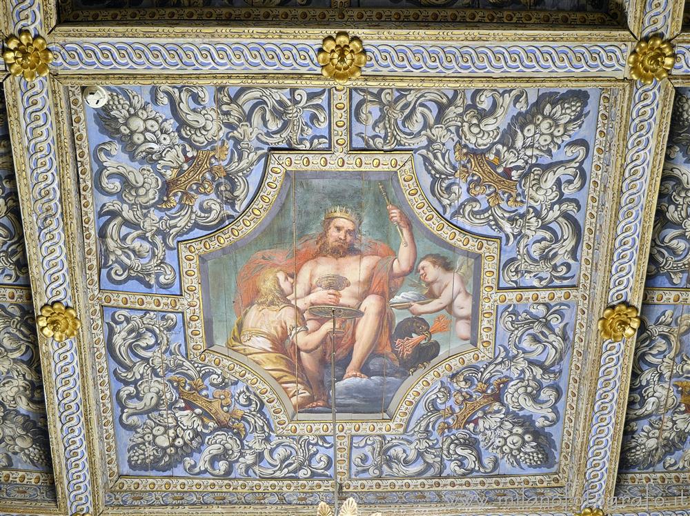 Masserano (Biella, Italy) - Central panel of the ceiling of the Hall of Heroes and Heroines of the Palace of the Princes